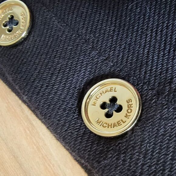 🆕️ Michael Kors Pull On Petite Slit Ankle Cropped High Waist Dress Pants Black - Picture 4 of 11